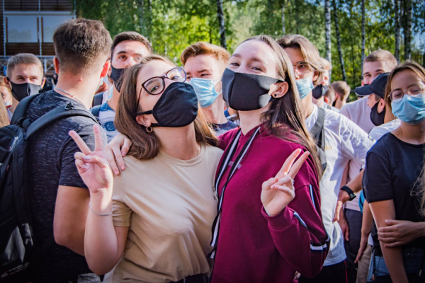 The first year students met on campus to mark the start of the academic year